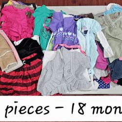 91 Pieces Of 18 Month Old Clothing 