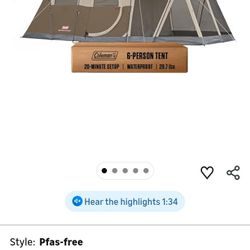 6 person tent brand new in box 