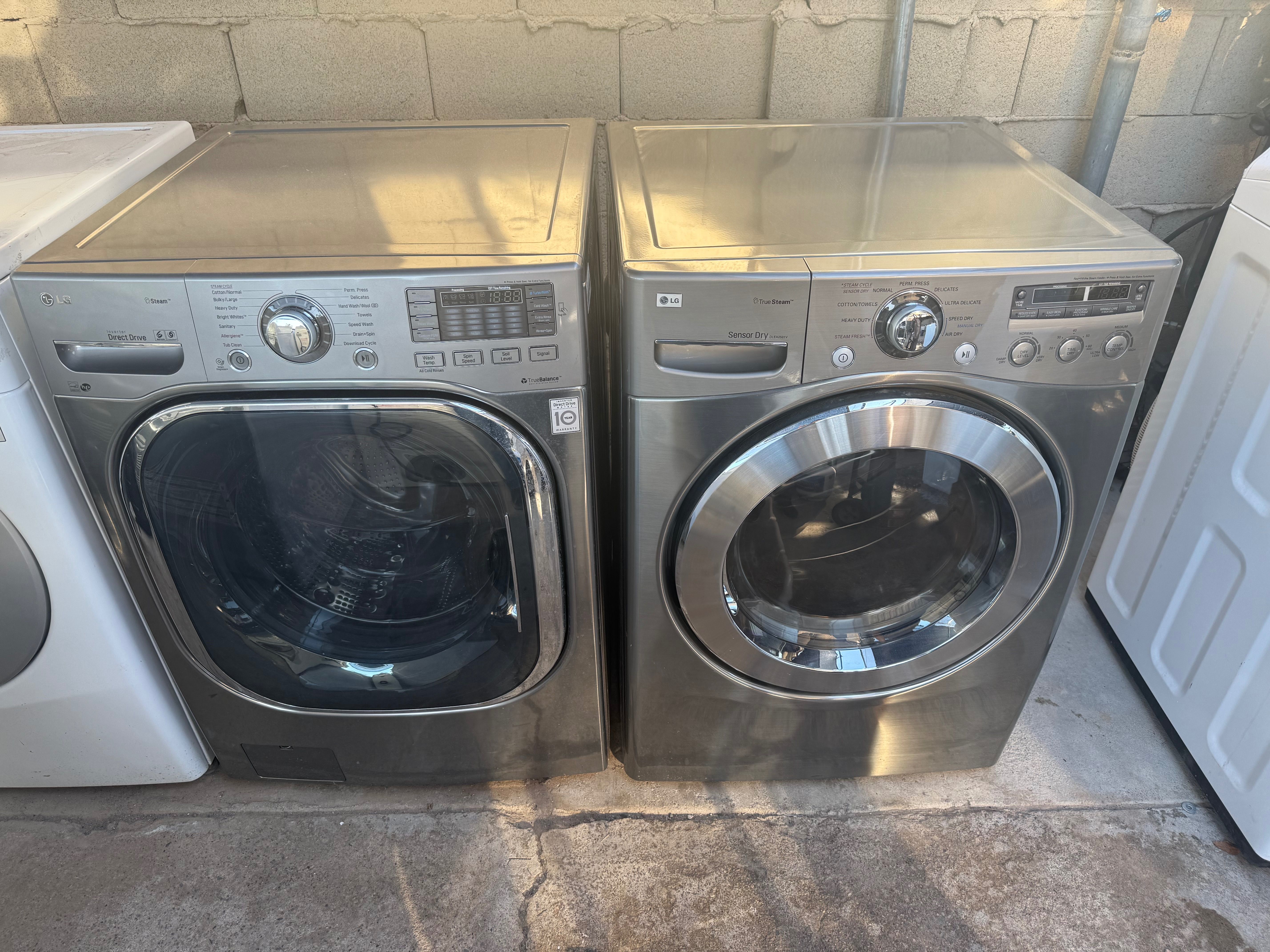 Front load washer and electric dryer HE 4.5&7.4 CUFT Stackable or Side by side