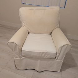 Pottery Barn Armchair Swivel Rocker
