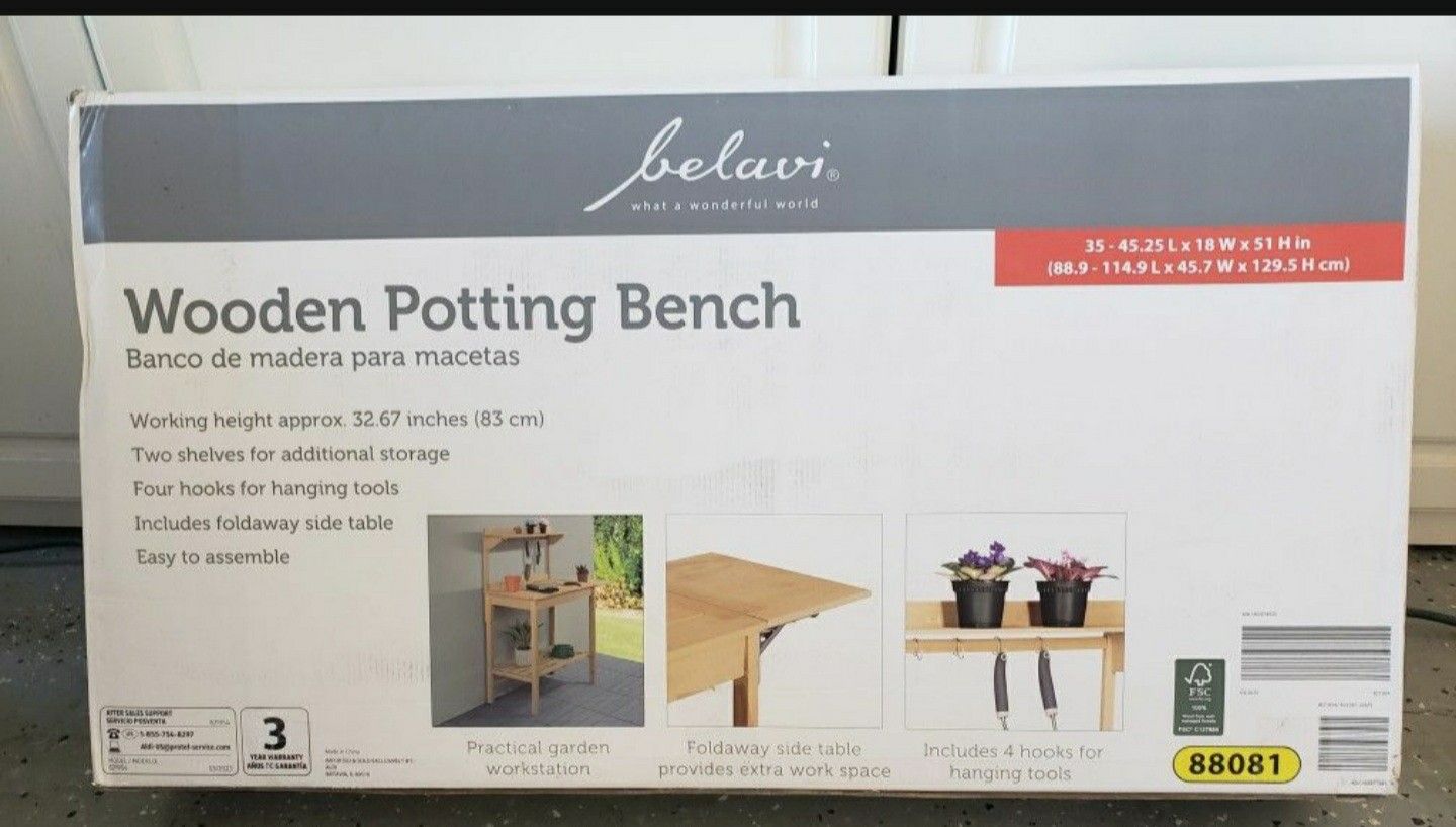 Wooden Garden Planting Table Bench