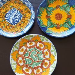 Mexican decorative ceramic plates