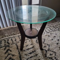 Glass Top End Table 