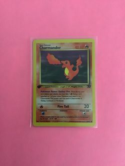 1st edition Charmander 50/82 Pokemon Card from Team Rocket