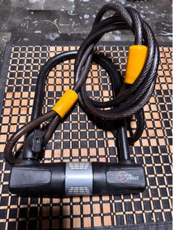 -Via Velo Bike U Lock with Cable Heavy Duty Bicycle U-Lock Bracket 20-42mm