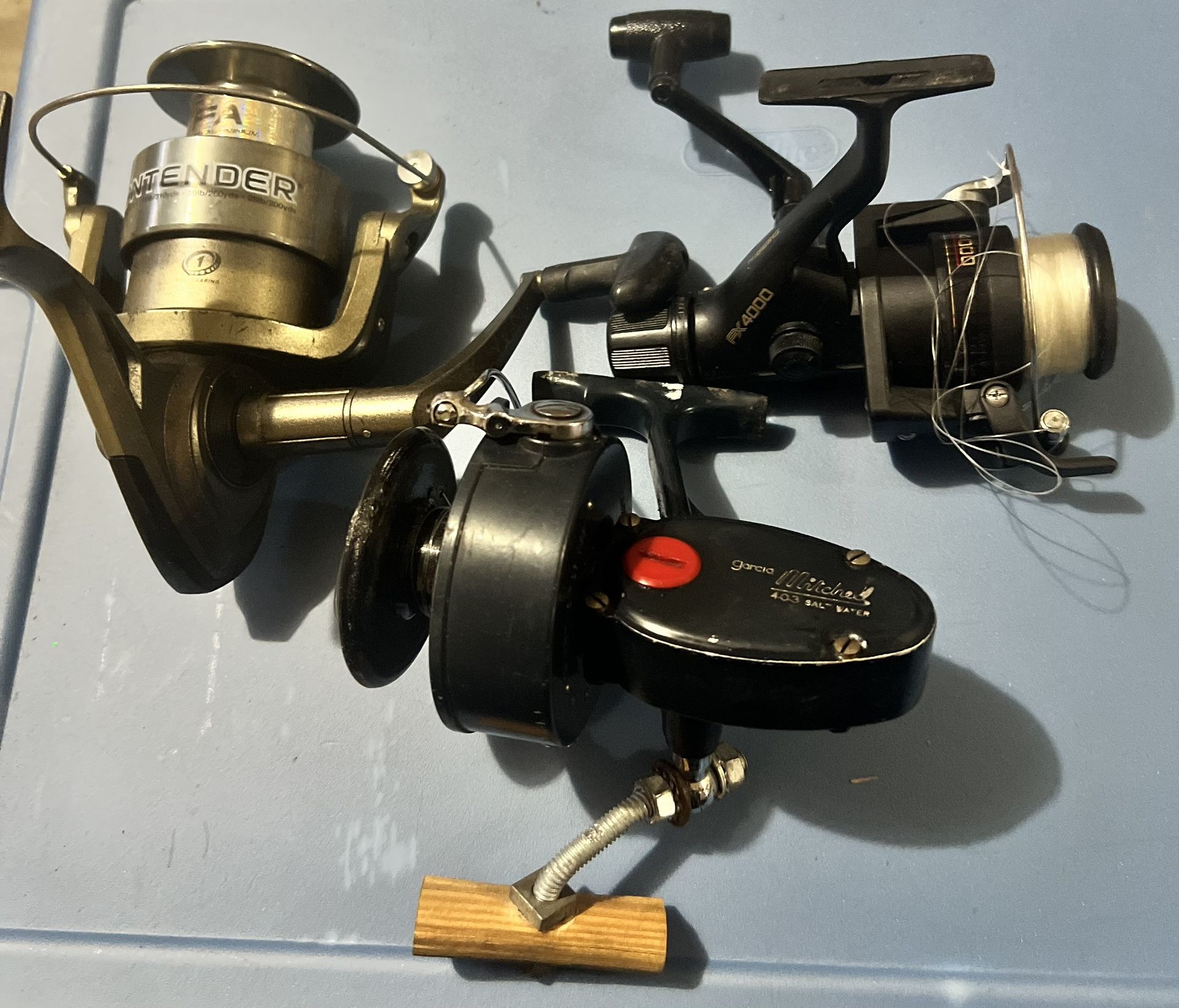 Fishing Reel Lot – Mitchell 402, Shakespeare AX4000, Contender