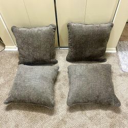 Brand-New Set Of 4  Brown Texture Throw Pillows With Zipper20x20” Pickup Gaithersburg Md20877