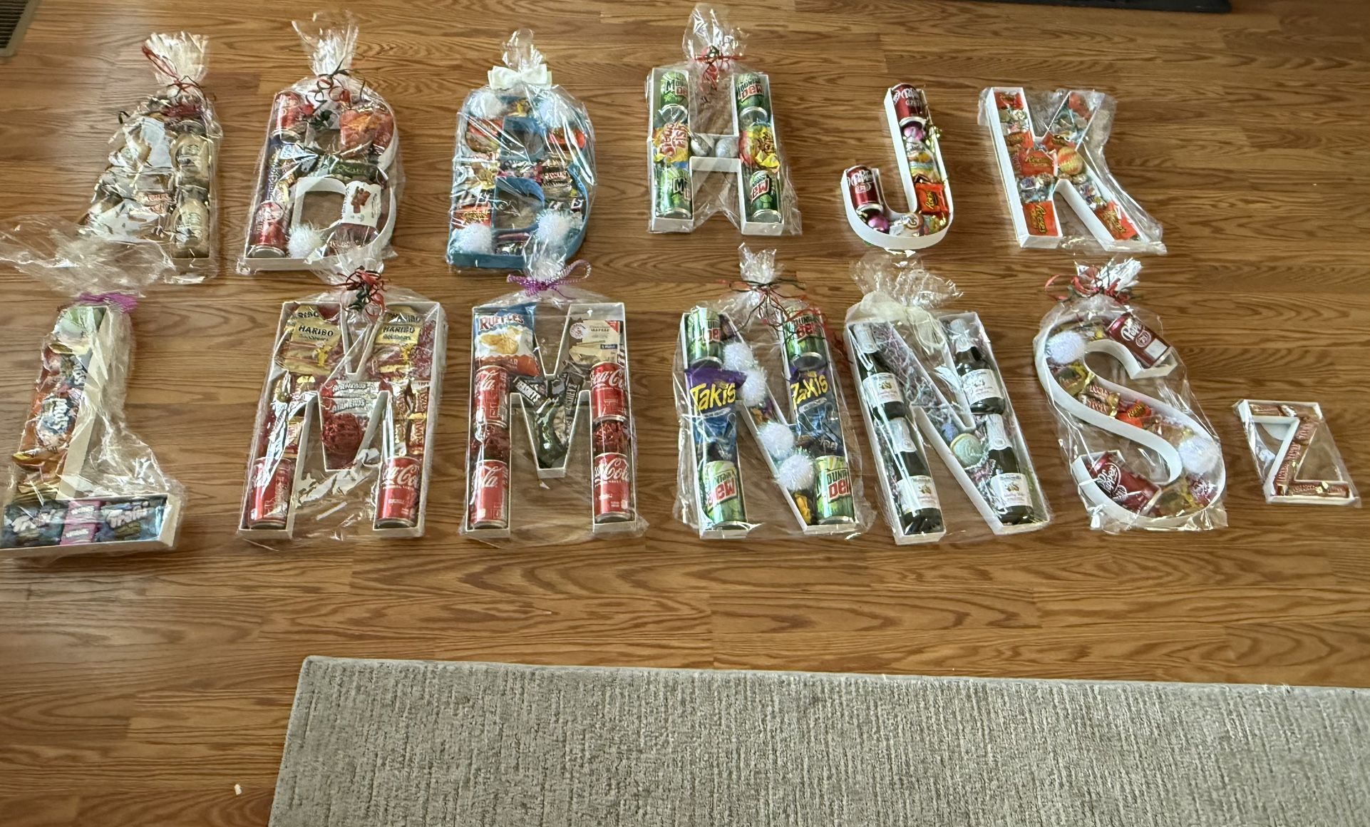 Fillable Letters With Candy, Beverages And More (Gifts)