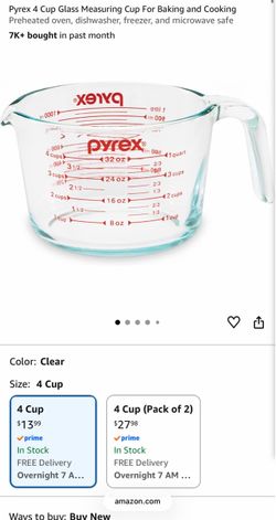 Pyrex 4 Cup Glass Measuring Cup