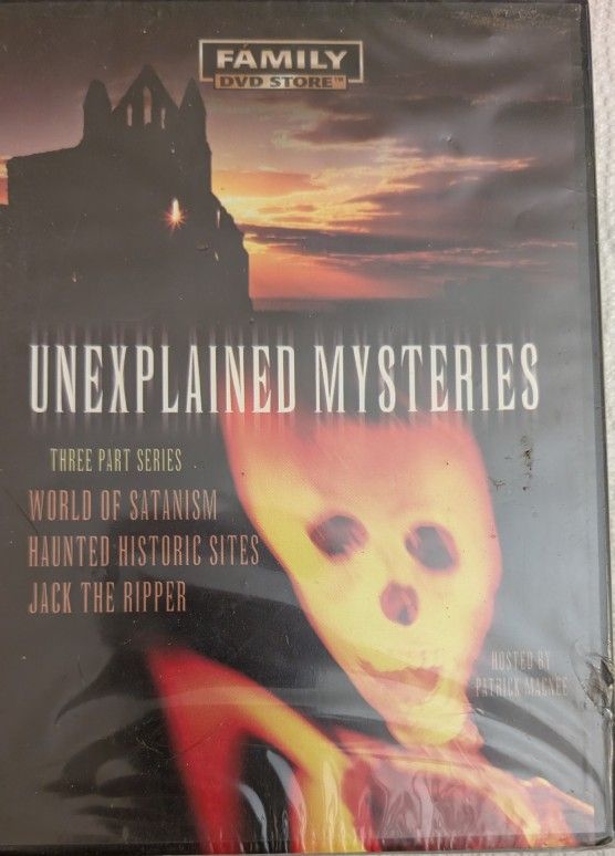 NEW Unexplained Mysteries DVD. Three Movies World of Satanism, Haunted Historic Sites, Jack the Ripper. 90 Min. Family DVD Store