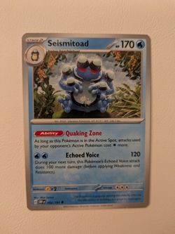 Seismitoad 052/197 Pokémon Card OBF