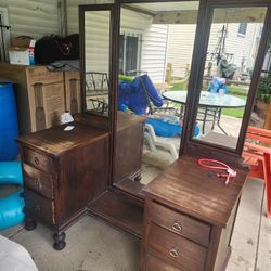 Antique Wood Vanity