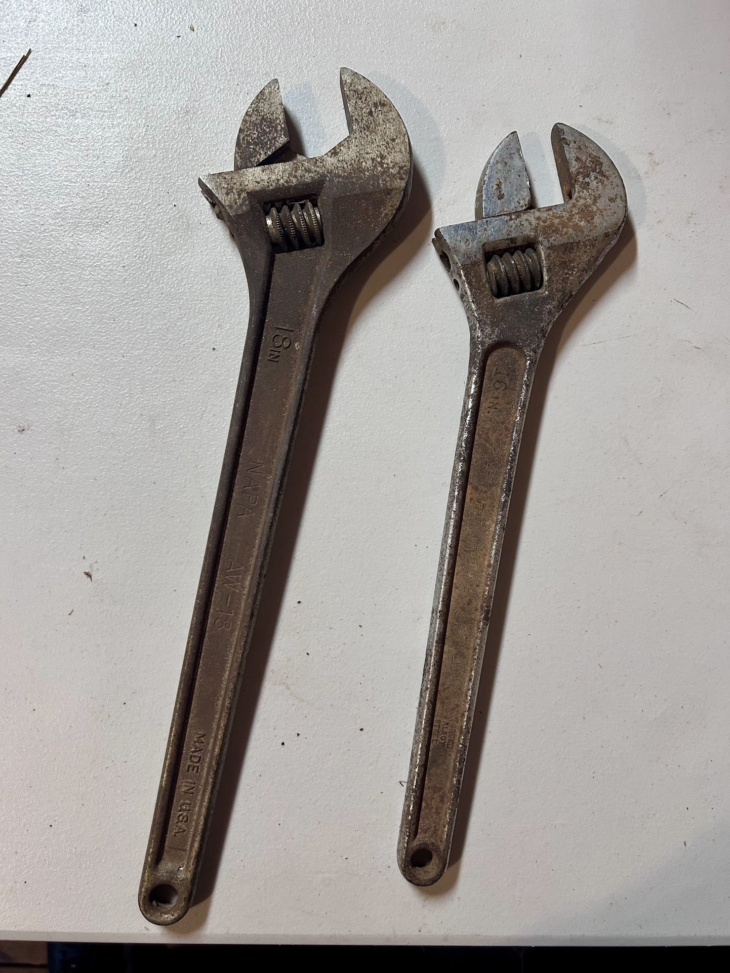 Large Napa Forged Wrenches 16 & 18 Inch