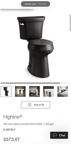 Kohler Toilet Black. New, Never Installed