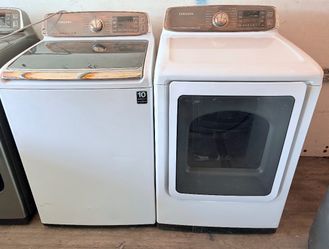 SAMSUNG. WASHER AND GAS DRYER