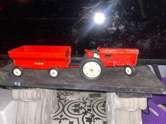Vintage die cast metal toy tractor