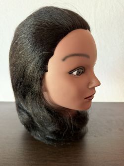 Beautician Practice Mannequin Head Hunan Hair