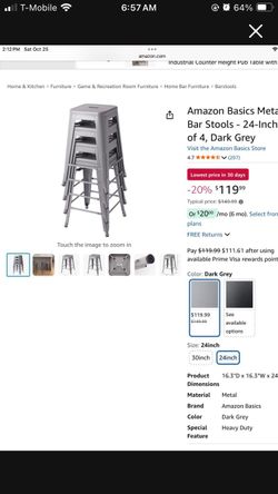 2 gray Amazon stools new