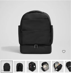 Black Tech Backpack with Bottom Compartment