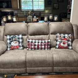 Ashley Couch And Love Seat Recliners- Excellent Condition 