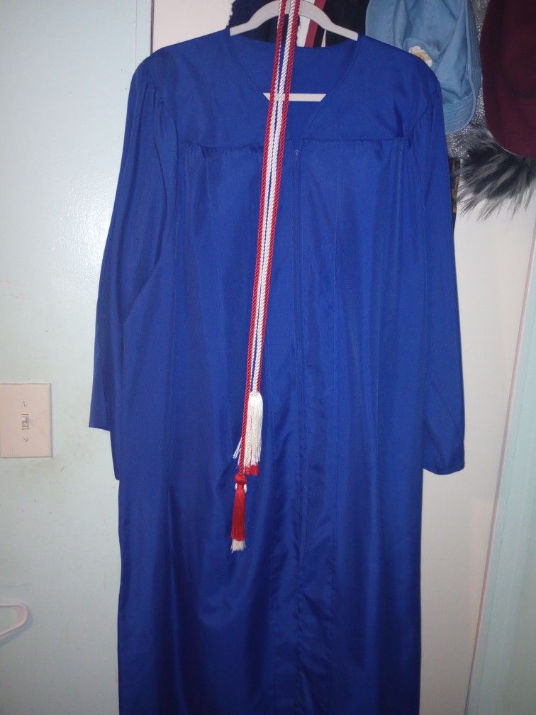 Graduation Royal Blue Gown /Cap/Tassel
