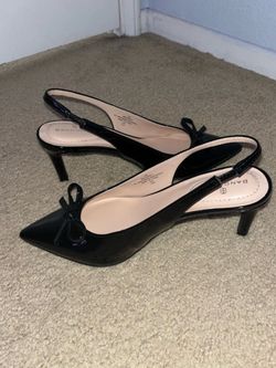 black slingback heels