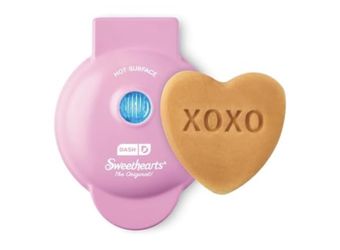 DASH x Sweethearts® Mini Waffle Maker - 4” Heart Shaped, Nonstick Valentines Day
