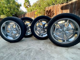 22" DUB Esinem Chrome Wheels & Hankook Tires Price: $550 OBO