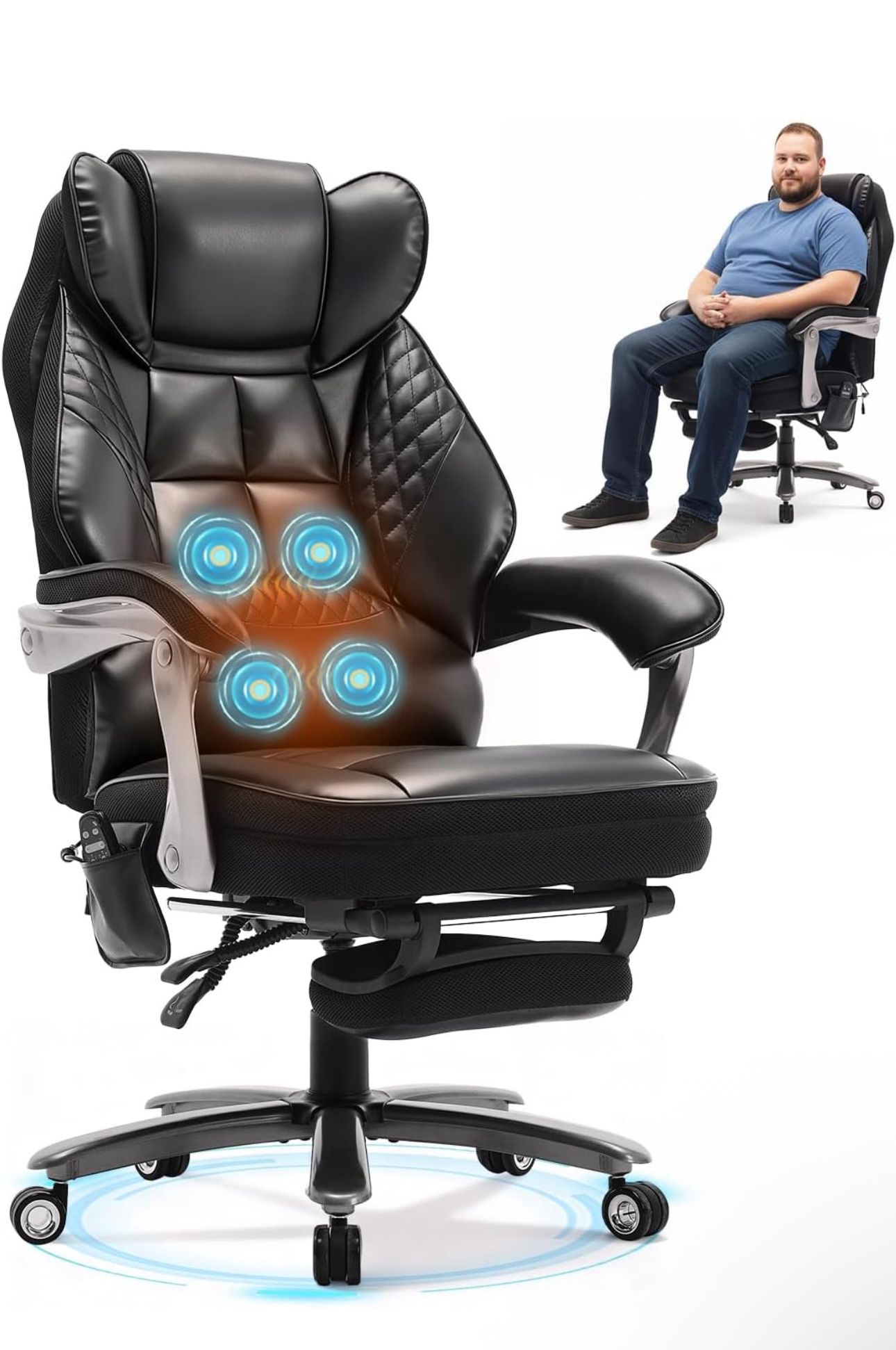 Brand new Massage Office Chair with Massage And Heat, Foot Rest,