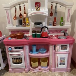 Step2 Play Kitchen Set – Pink & White + Accessories