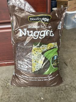 Free Rubber Mulch Nuggets, Brown 