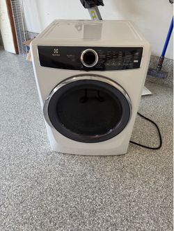 Retail $999. Electrolux ELFE7637AW 8.0 Cu. Ft. Front Load Electric Dryer
