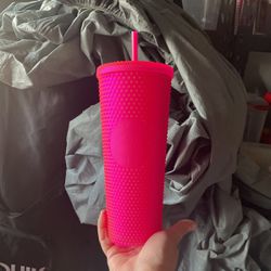 Hot Pink Starbucks 24oz Cold Cup 