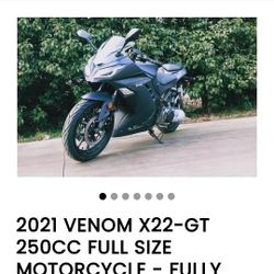 2021 Venom X22-GT 250cc FULLY AUTOMATIC MOTORCYCLE 