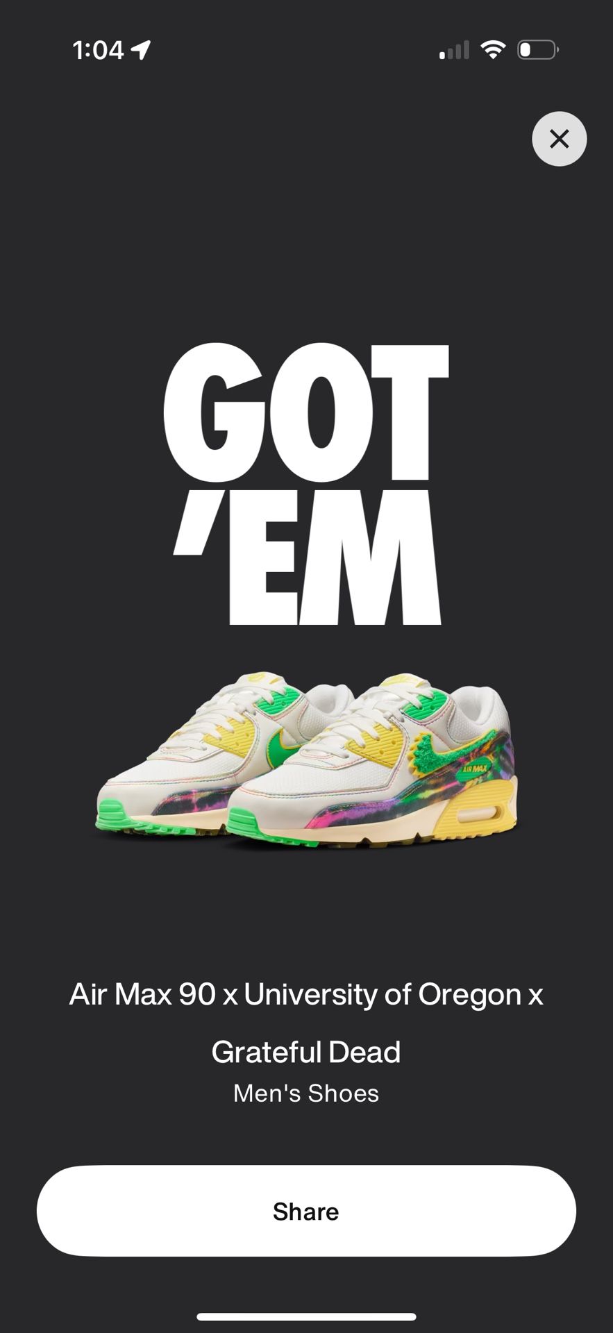 Air Max 90 X University Of Oregon X The Grateful Dead