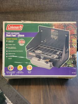 Coleman 2 burner dual fuel stove