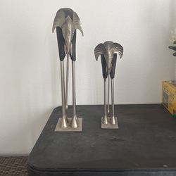 Metal Welded to elephant figures