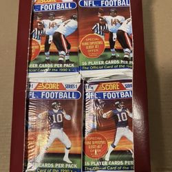 1991 Score NFL Football Series 1 Player Cards Lot Of 36 Unopened Packs