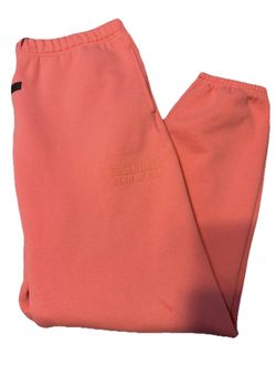 Fear Of God Pants Mens XXL Coral Pink FOG Essentials Sweatpants