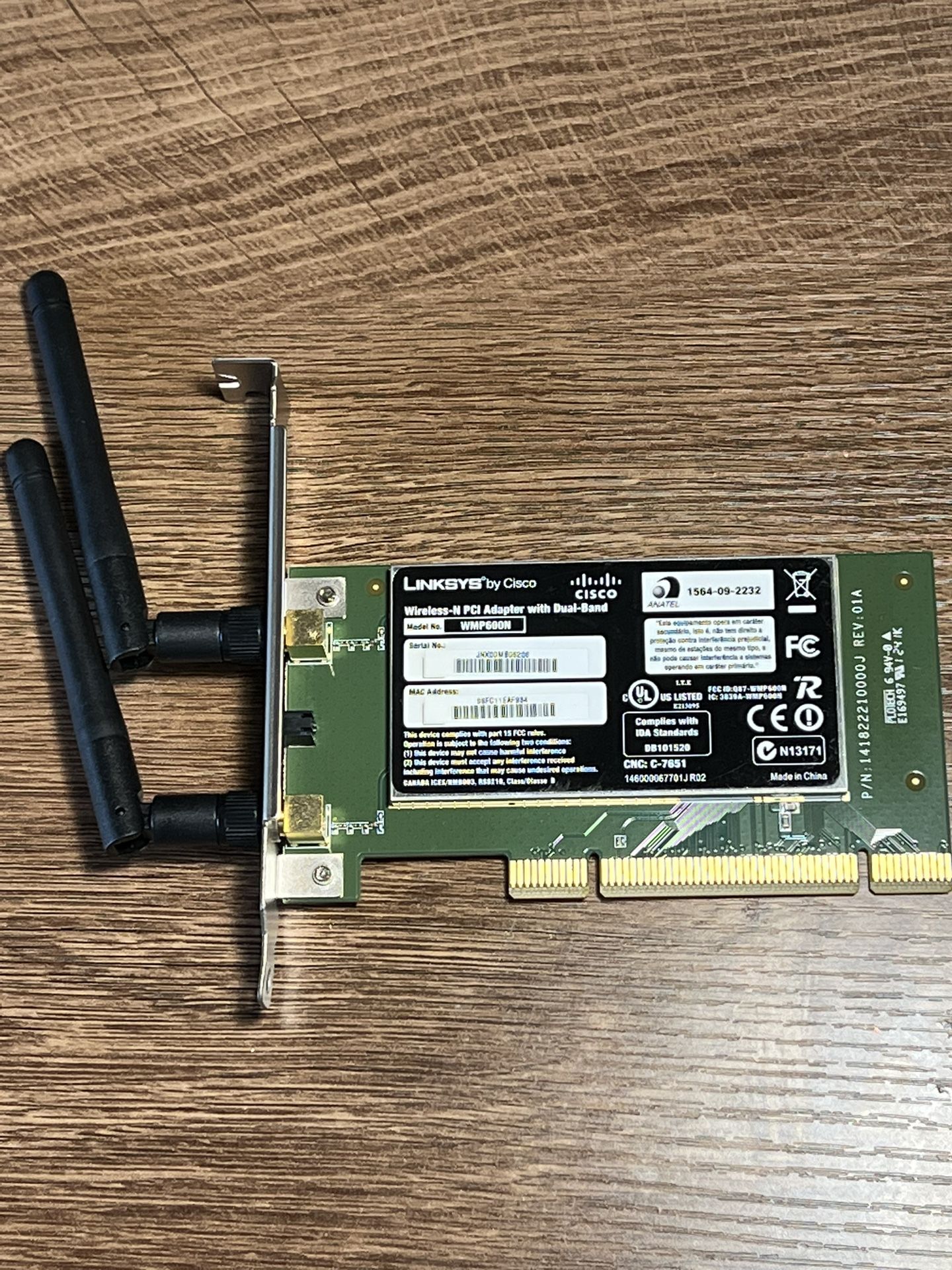 Wifi Card || Linksys Wireless-N PCI || Wi-Fi Adapter with Dual-Band For PC