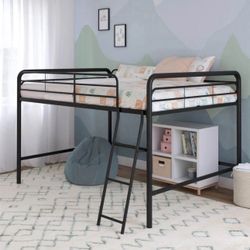Full Metal Loft Bed, Black 