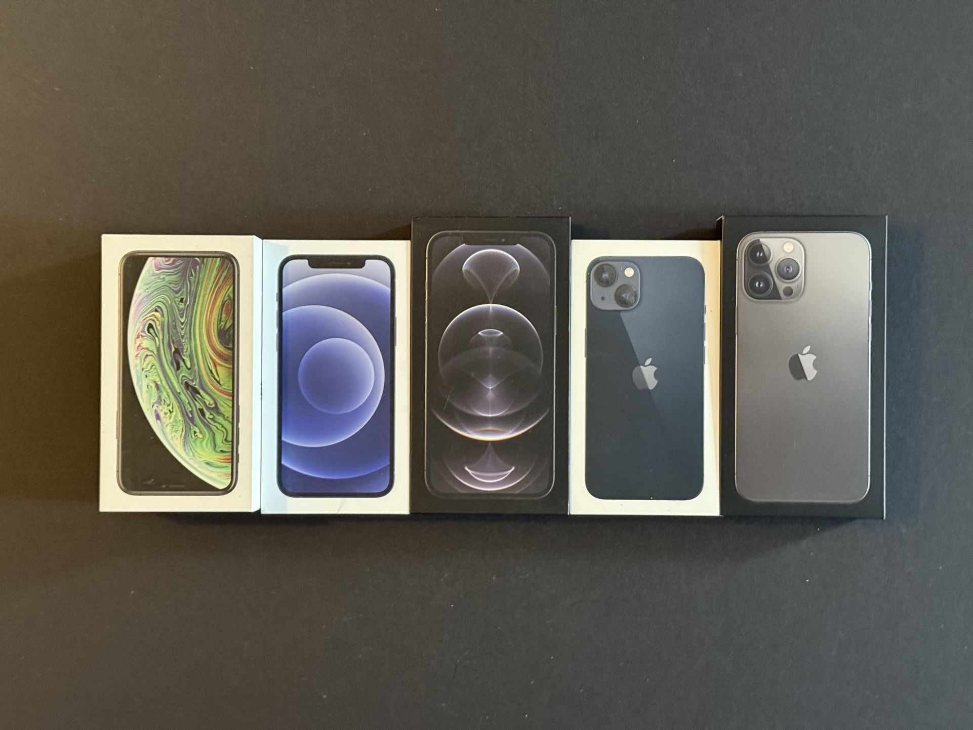 iPhone BOXES ONLY | Lot of 5 | Xs, 12, 12 Pro Max, 13, 13 Pro Max