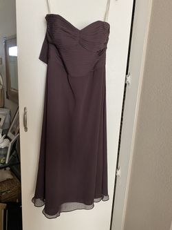 Davids bridal brown maxi strapless dress