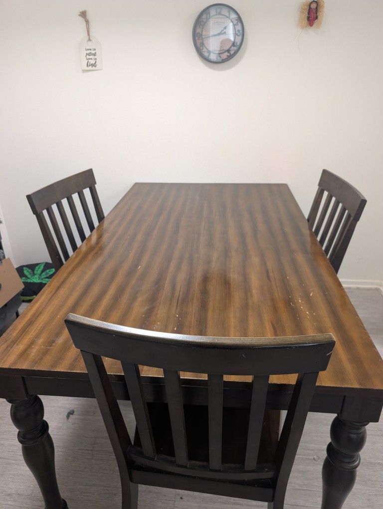 Table And 3 Chairs