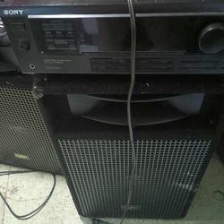 Two Digital Audio Club Speakers And Receiver 