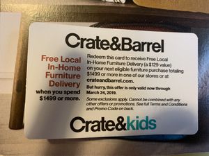 Crate And Barrel Coupon Discount Promo Code Free Shipping