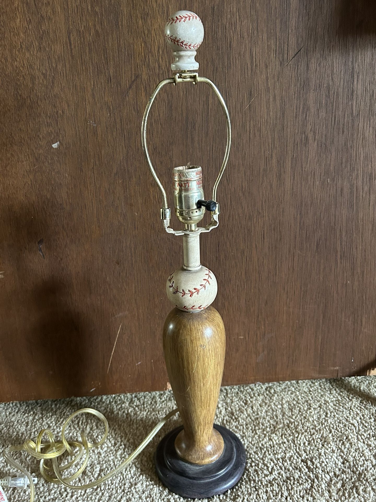 Vintage Baseball Lamp