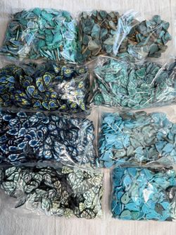 Over 1 pound of handcrafted polymer Clay beads