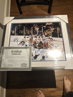USA miracle on ice signed photo hockey