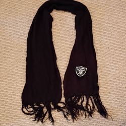 Las Vegas Raiders NFL Black Fringe Scarf